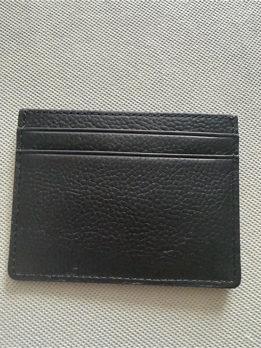 Ted Baker Black Leather Card Sleeve with Gold Logo